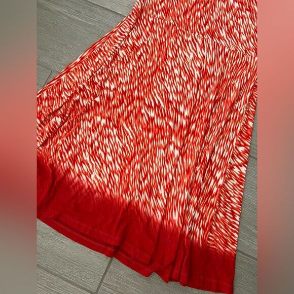 Athleta Fit and Flare Scoop Neck Dress Orange size Medium - Picture 6 of 7